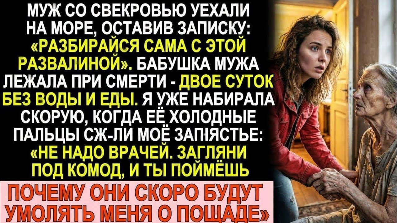 Умирающая бабушка, брошенная мужем и свекровью, попросила о мести. Они не знают, кто она