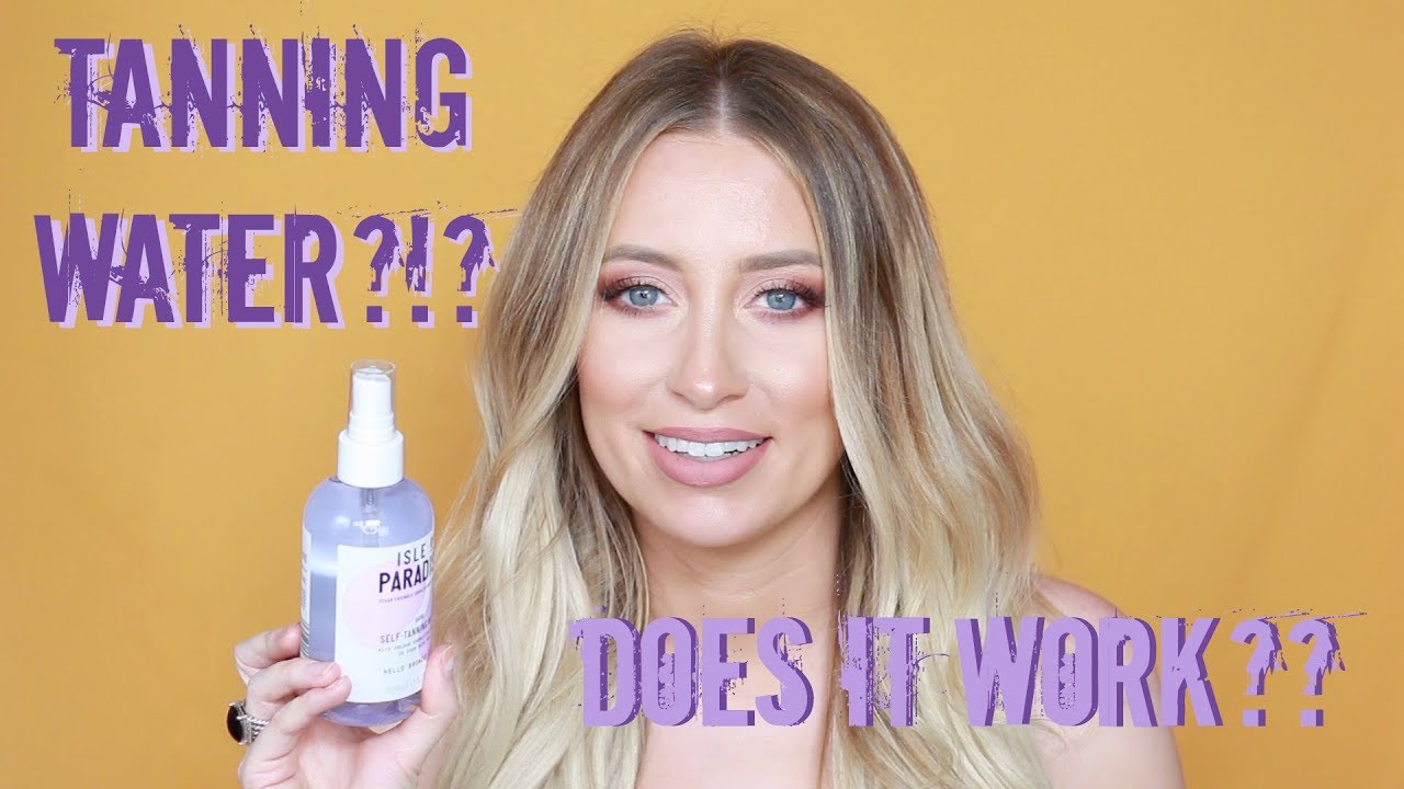 SELF TANNING WATER?! | FIRST IMPRESSION & REVIEW ISLE OF PARADISE
