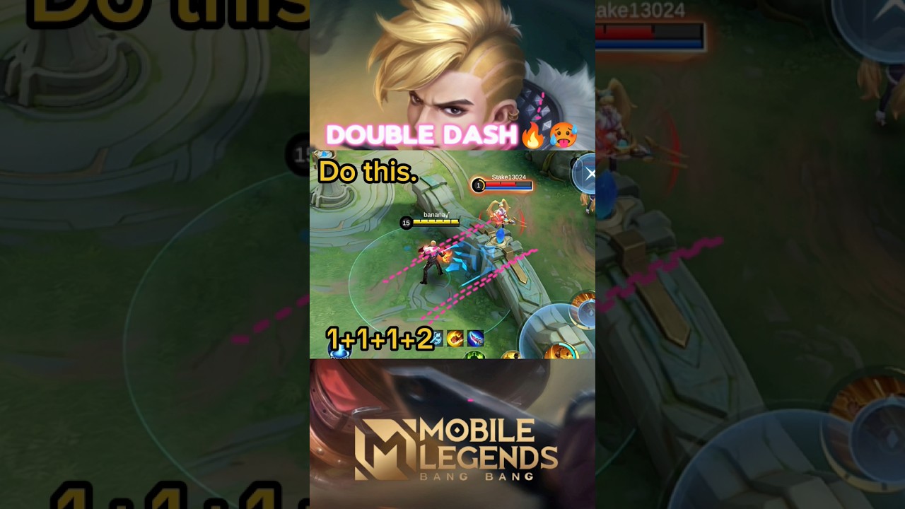 chou double dash tutorial🔥#shots #tutorial #gaming #mlbb #mobilelegend #moonton