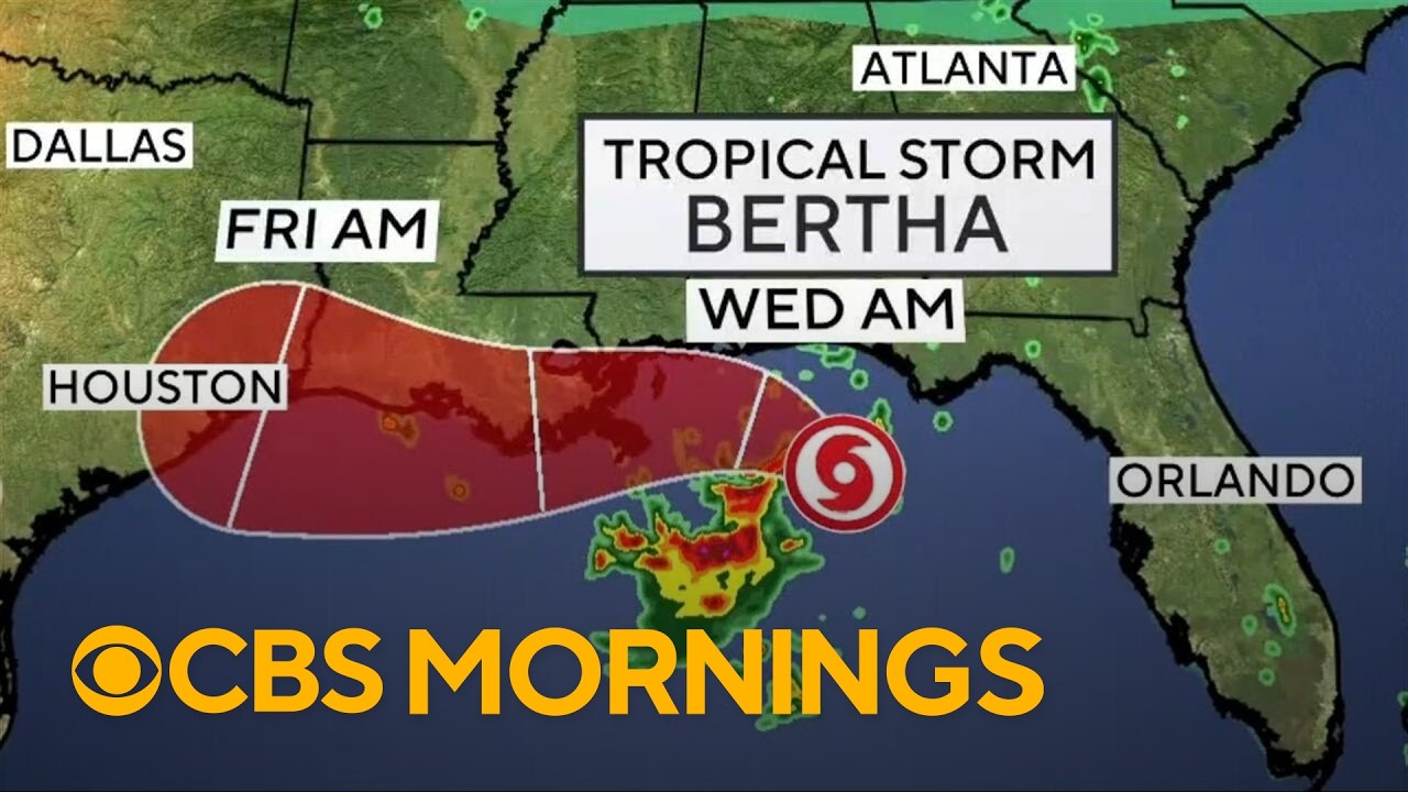Tropical Storm Bertha threatens Gulf Coast with flooding and storm surge