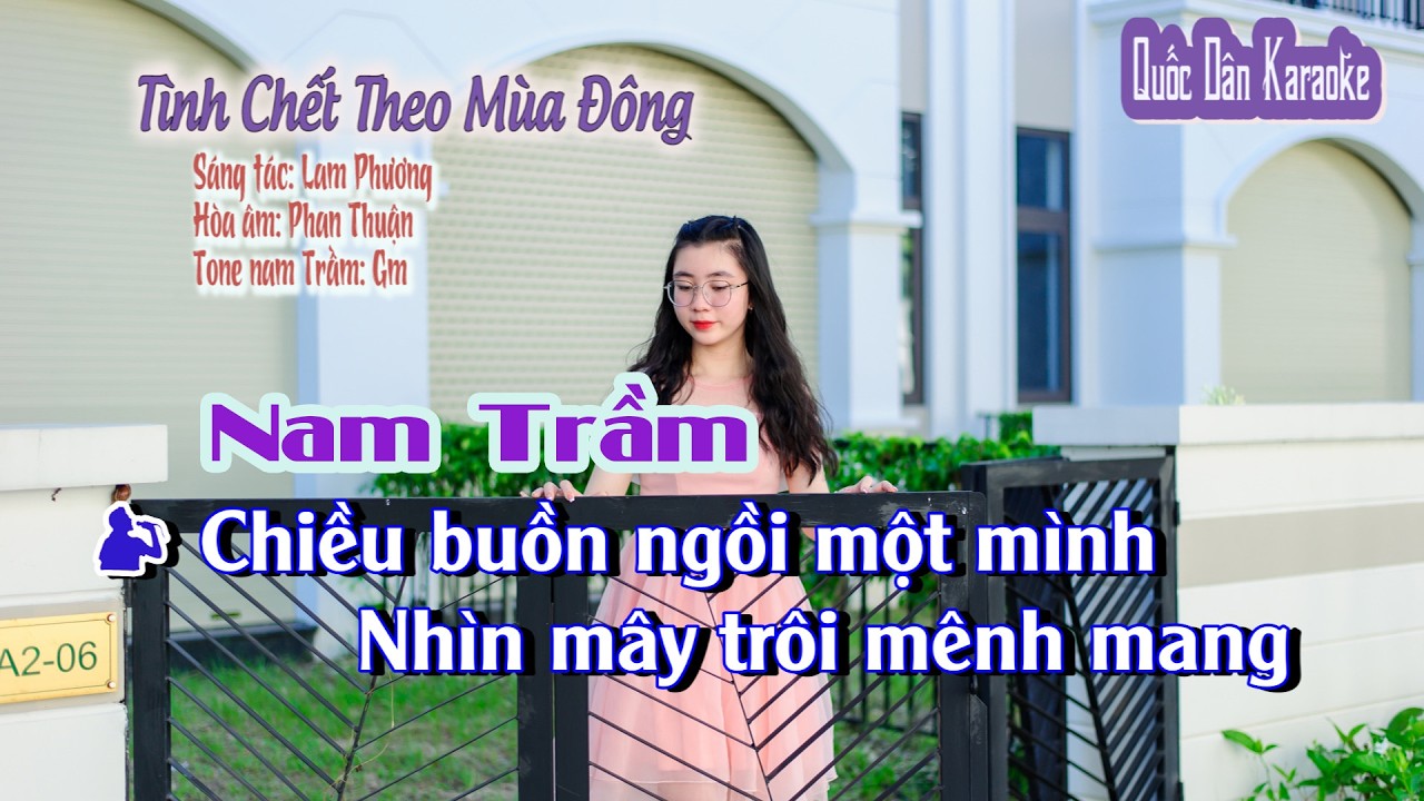 Karaoke Tình Chết Theo Mùa Đông | Rumba | Tone Nam Trầm (Gm,Tp:95) | Quốc Dân Karaoke