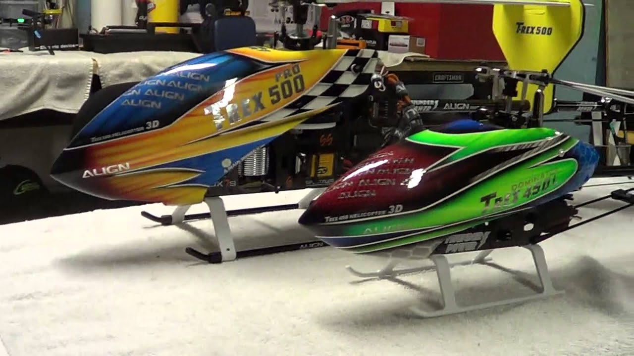 Align Trex 450 L Dominator vs Trex 500 pro size difference