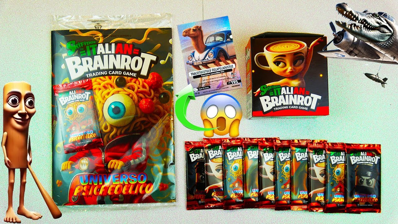 🇮🇹ITALIAN BRAINROT🇮🇹 77 CARD + ALBUM UNBOXING Asmr TROVO CARD SUPER RARA‼️#brainrot #unboxing #asmr