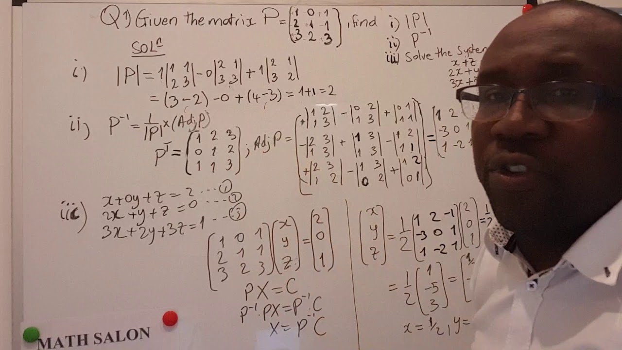Mathematics GCE Advanced level: Matrices