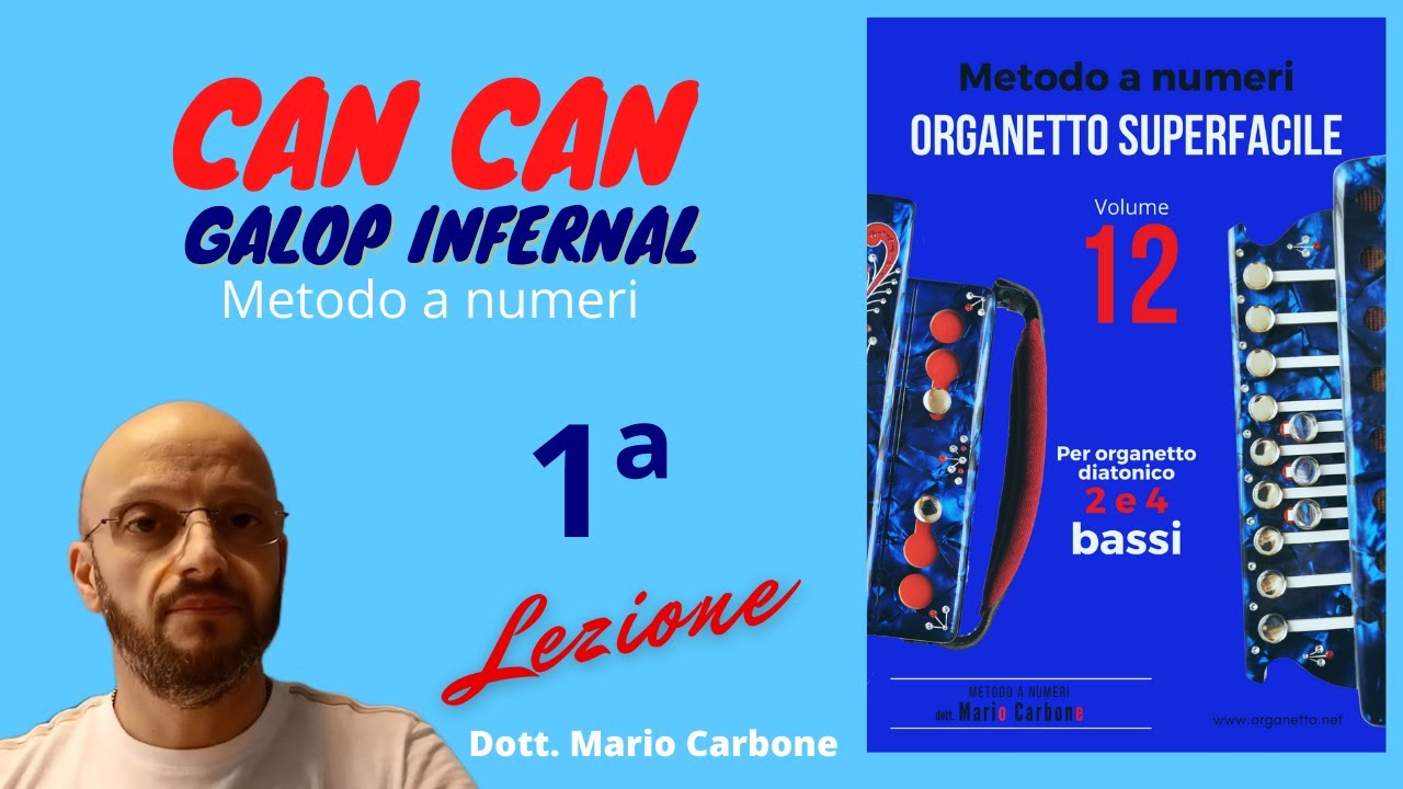 1a Lezione - CAN CAN - Gaolp Infernal - Offenbach - 4 bassi - Organetto Superfacile Vol. 12