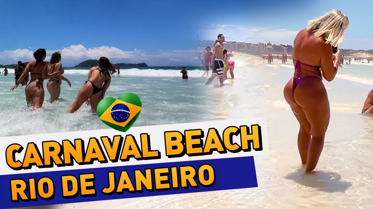 BEACH WALK, Rio de Janeiro - Rocket Beach at CARNAVAL 2024 [4K 60 FPS]