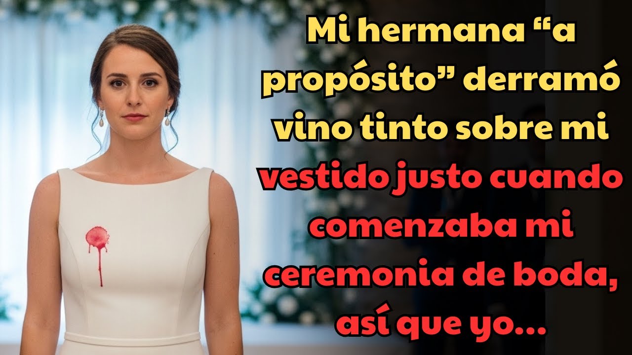 Mi Hermana Derramó Vino Tinto “a Propósito” en Mi Vestido de Novia — Así que Actué