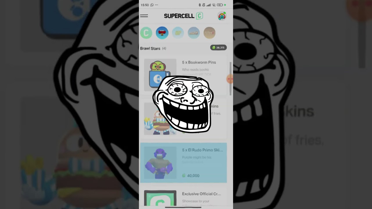 EXCLUSIVE SUPERCELL CREATOR ICON ARE NOW AVAILABLE IN CREATORS MARKET ☠️ #spongebob #brawlstars