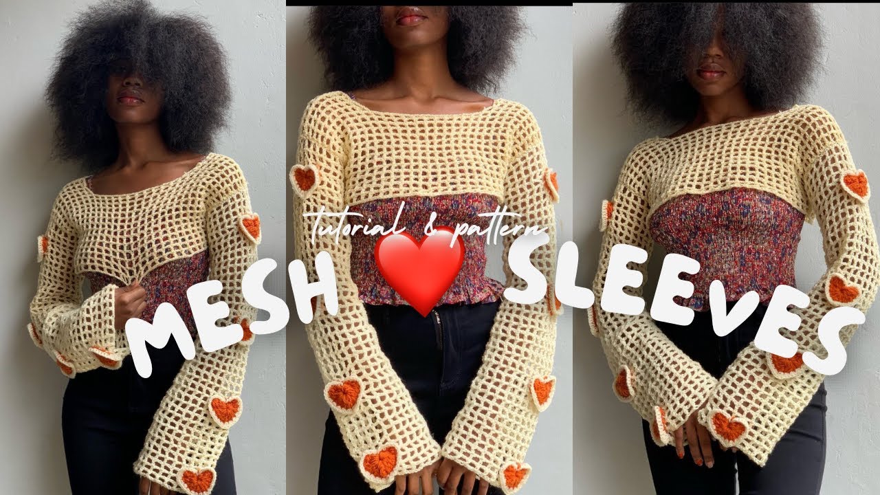 Don’t mesh with my heart crochet sleeves | tutorial & pattern