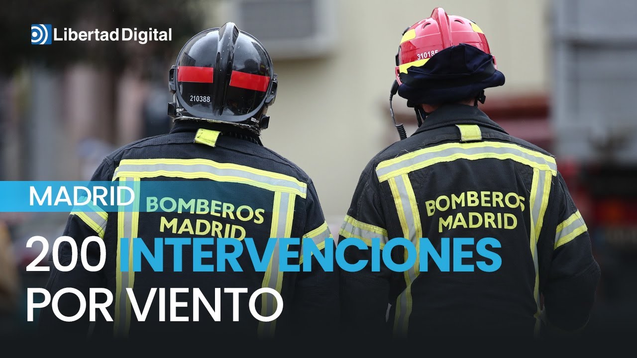 Los bomberos de Comunidad y Ayuntamiento de Madrid realizan 200 intervenciones por viento