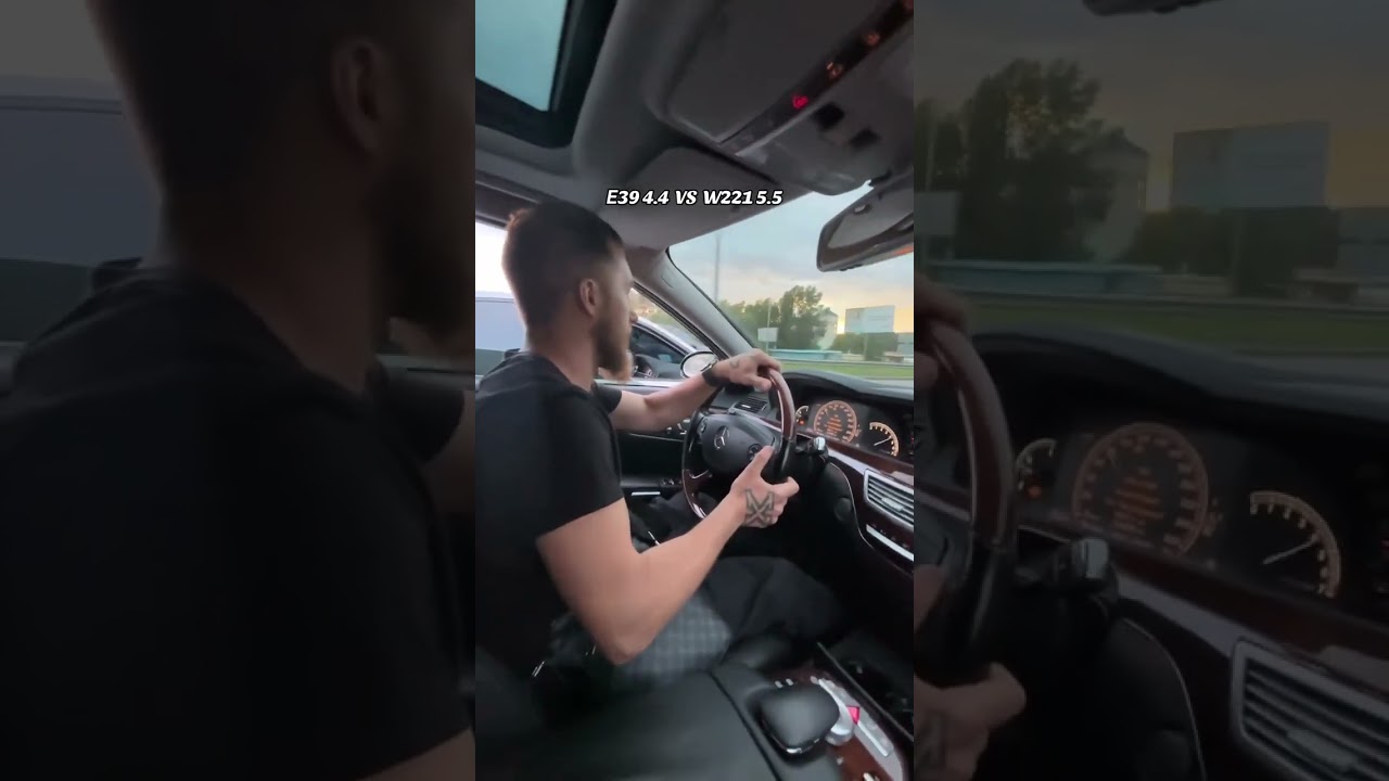Чуть не разбил БМВ гонка bmw e39 vs mers 221#shorts