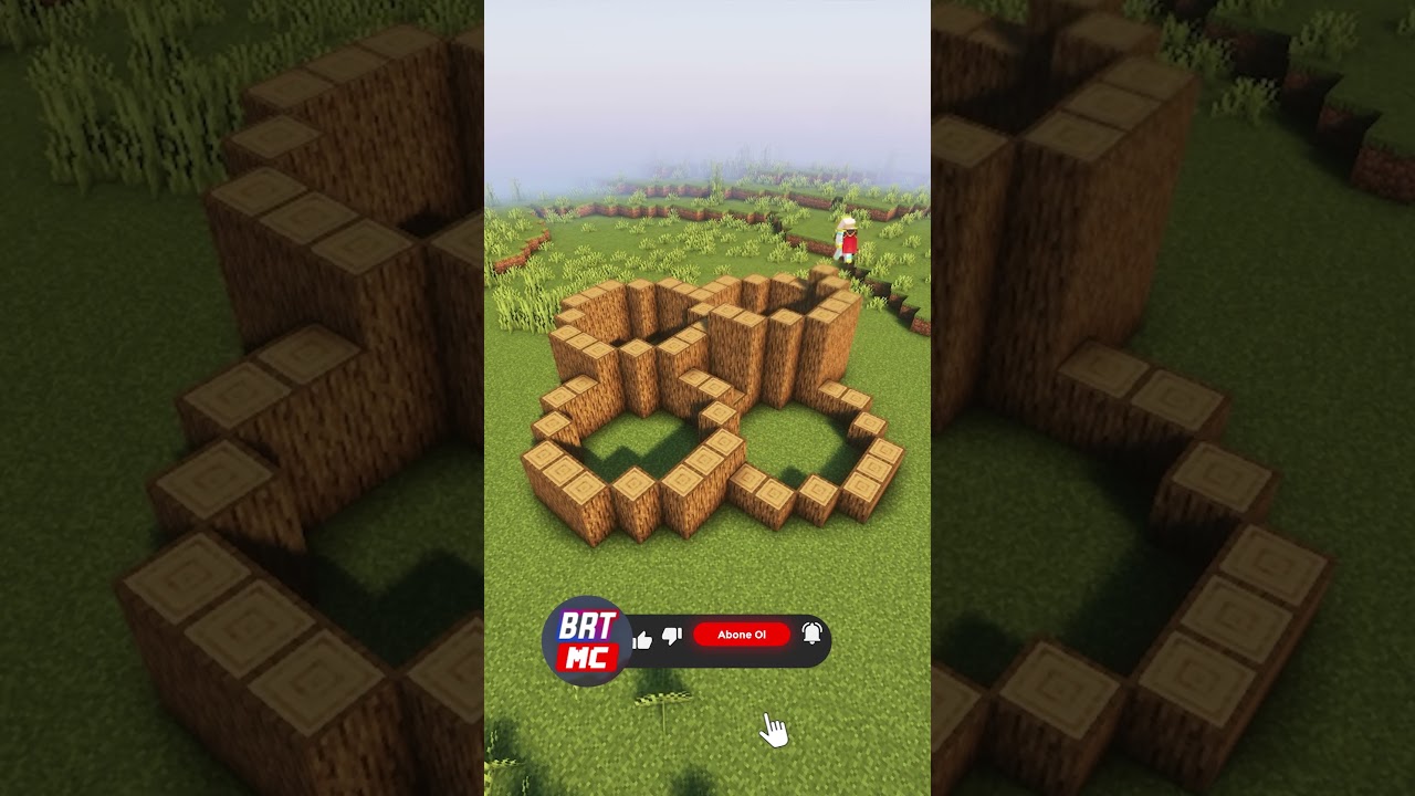 Minecraft Kolay Tarla Tasarımı 🌾 #minecraft #minecraftshorts #shorts