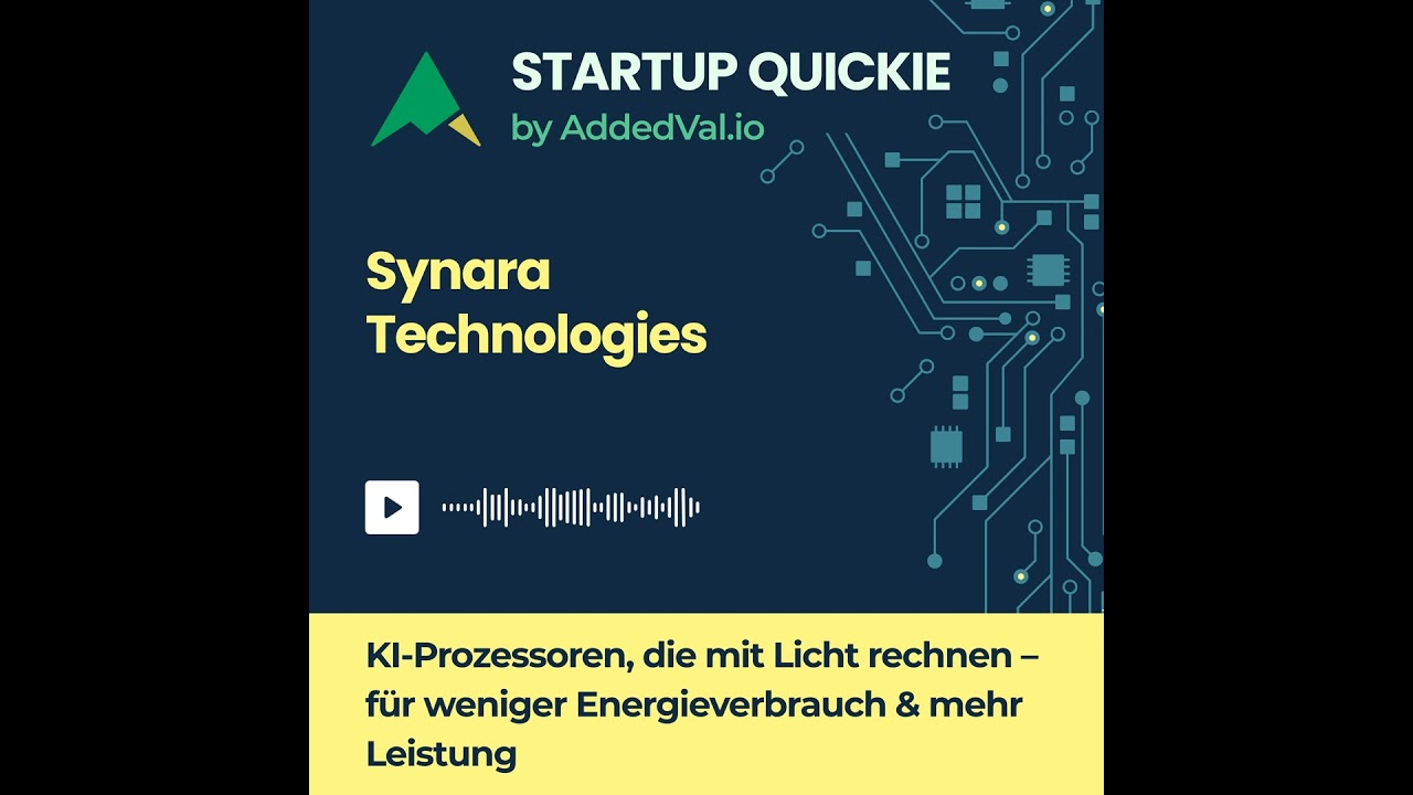 #001 Synara Technologies: KI-Rechenleistung mit Licht statt Elektronen