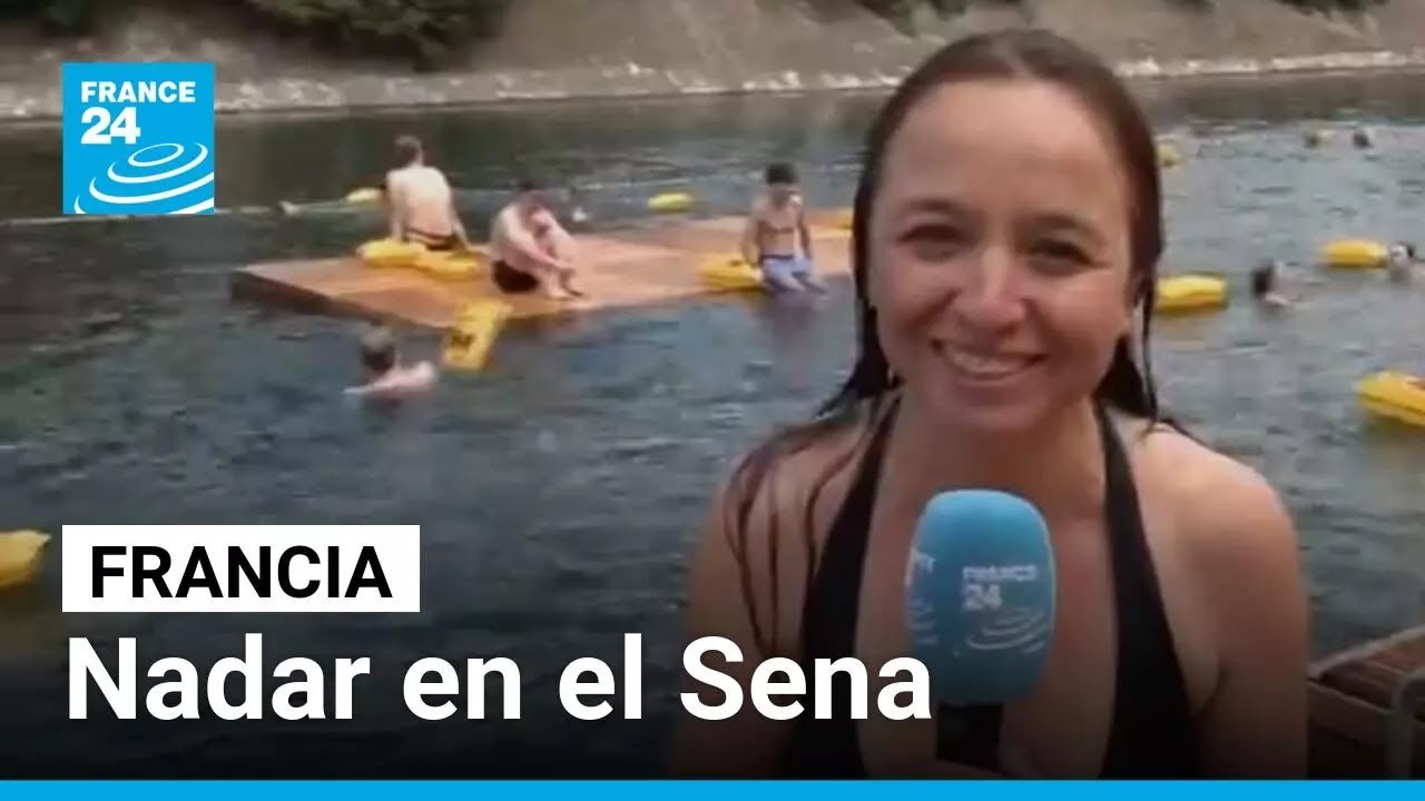 France 24 nadando en las aguas del río Sena • FRANCE 24 Español