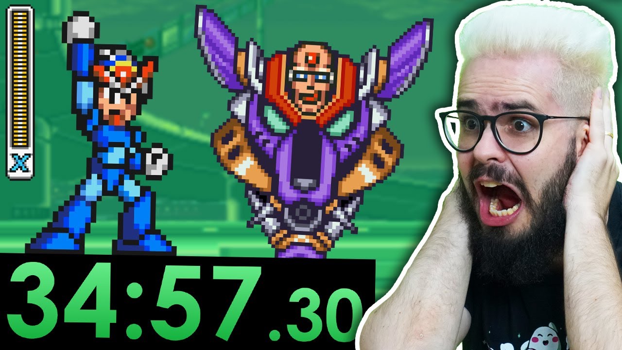ZERANDO MEGA MAN X EM 34 MINUTOS! (RECORDE MUNDIAL REACT) - feat. @sharivan2006 e @ChequerChequer