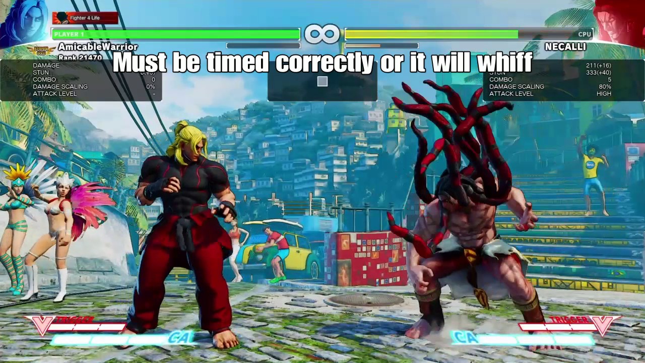 SFV S2 Ken Thunder Kick Meaty Overhead