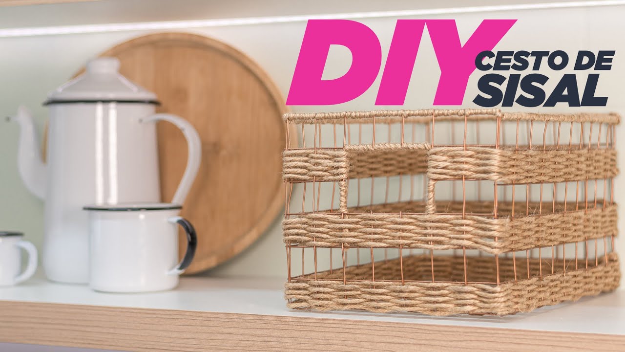 DECORAR GASTANDO POUCO | DIY Cesto de Sisal