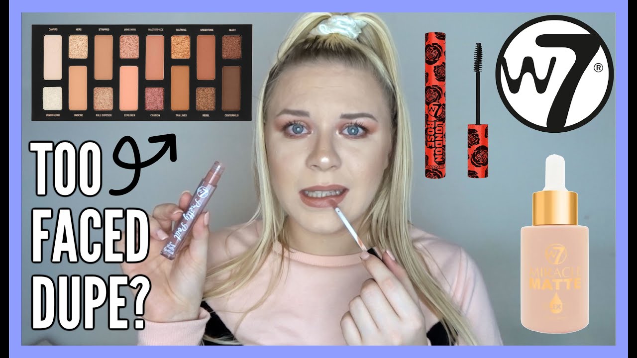 TESTING NEW W7 MAKEUP! | NUDIFICATION PALETTE...TOO FACED DUPE? | makeupwithalixkate
