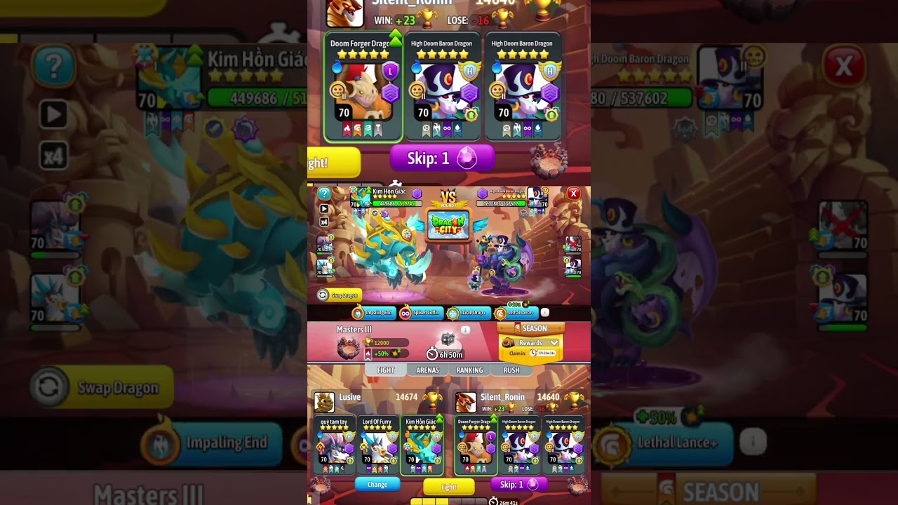 Vs 2 doom baron | DRAGON CITY 