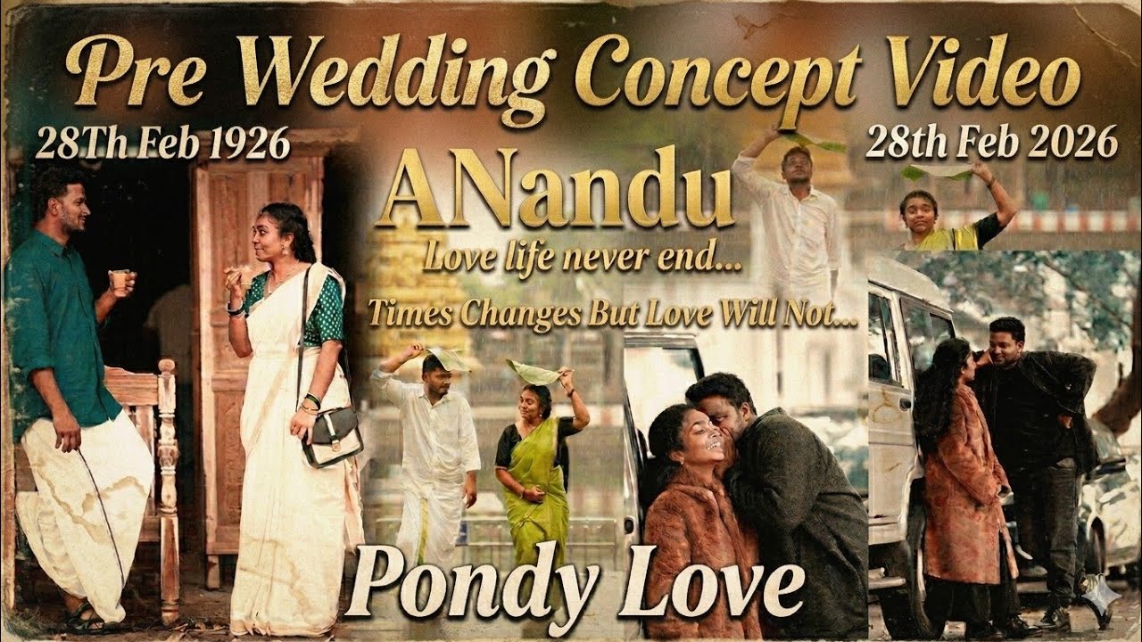 Love Of ANandu💞...Pre Wedding Concept Video❤️ #Pondichery #Vintage Love😍 #Feb2k26