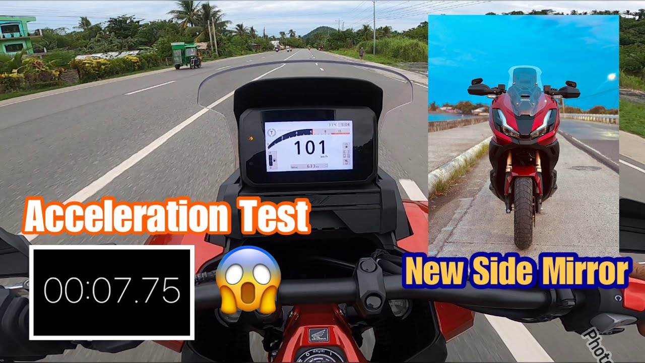 ADV 350 | Acceleration Test | New Side Mirror | Panel Protection 