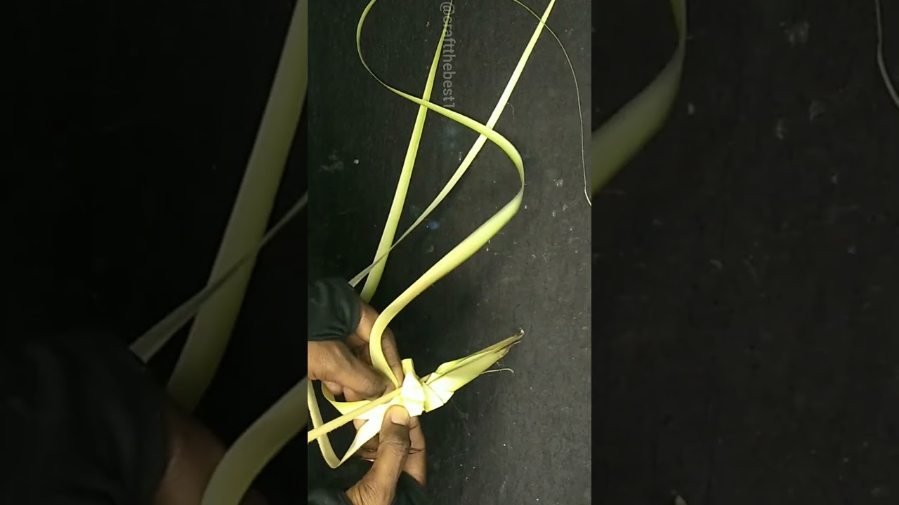 Palm leaf craft/ Palm leaf cross / Coconut leaf craft/leaf craft #shorts #youtubeshorts #diy