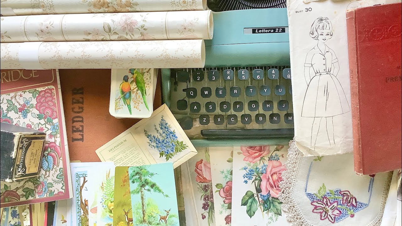 Vintage & junk journal supply haul: Thrifting joy