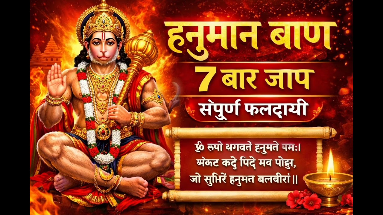 हनुमान बाण | 7 बार जाप | मंगलवार विशेष | सभी संकटों से मुक्ति 🚩