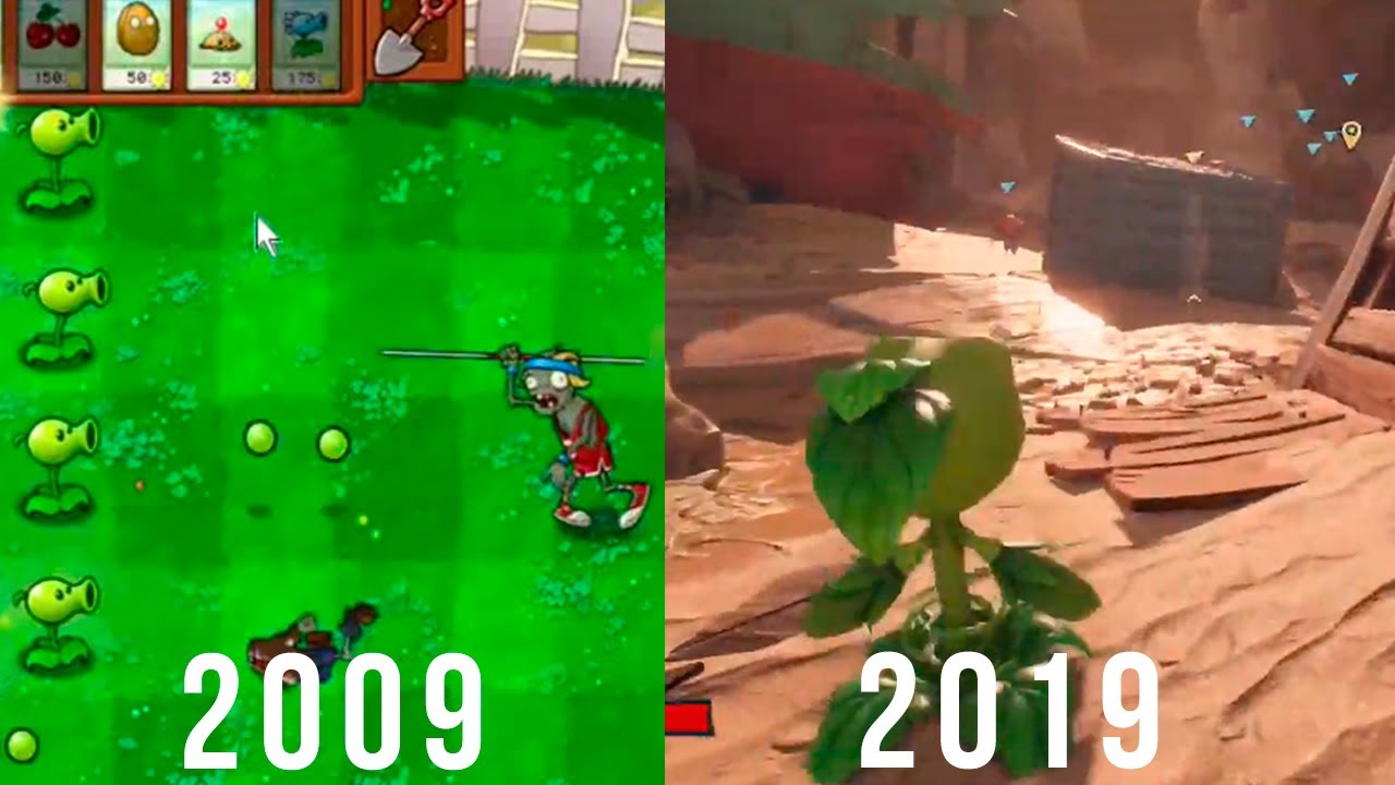 Эволюция серии игр Plants vs Zombies | 2009 - 2019