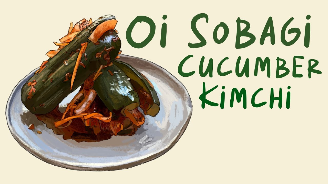 Cucumber Kimchi (Oi Sobagi) Recipe - crispy, crunchy, spicy, and tangy