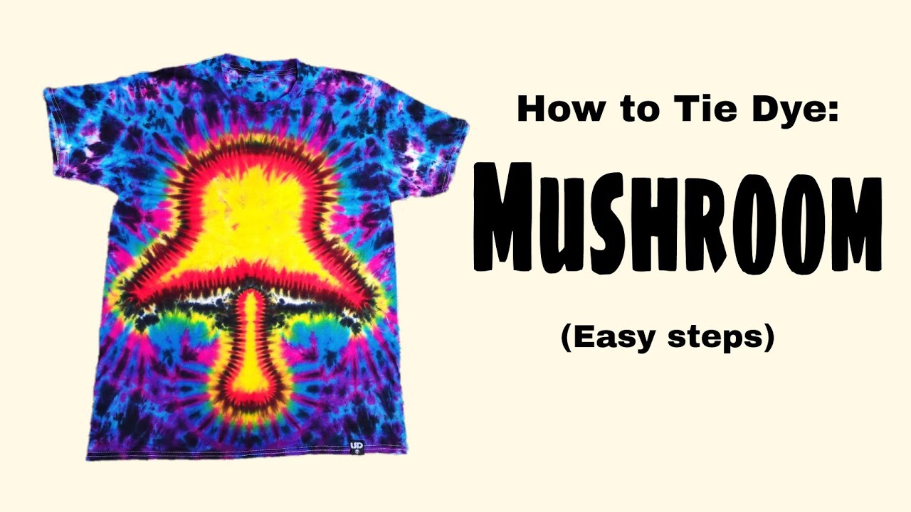 How to Tie Dye: MUSHROOM (easy steps)