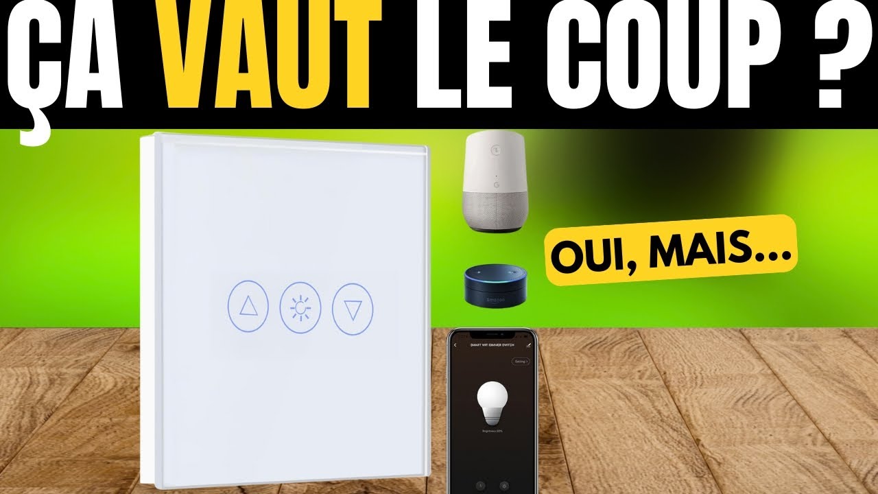 BSEED WiFi Variateur de Lumière – Interrupteur Gradateur Intelligent 1 Gang 1 Voie