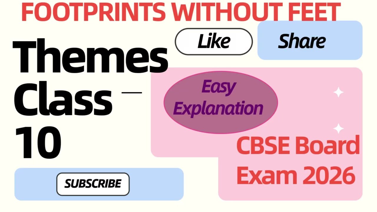 Themes of Footprints Without Feet Book | CBSE Class 10 English 2026 Exam Preparation|