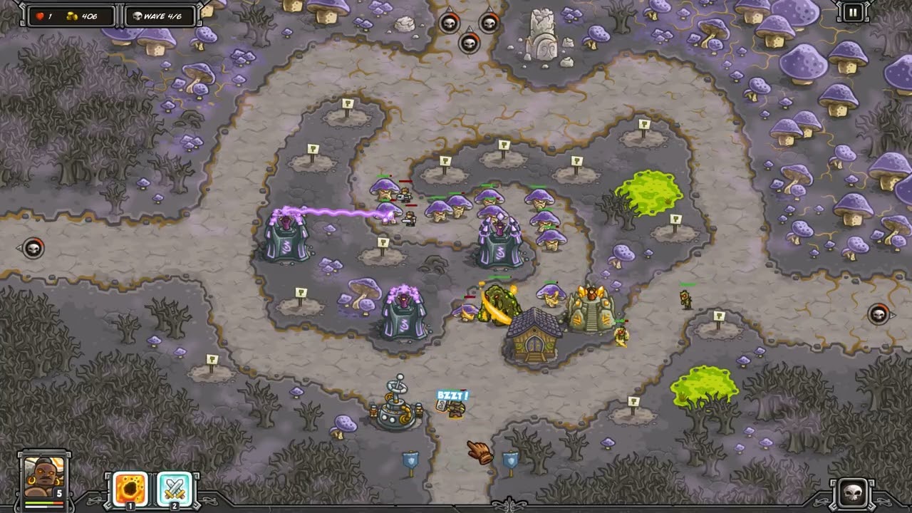 Kingdom Rush ⚔️ Грибной лес 🍄 Прохождение на 100% в режиме «Героический ветеран»