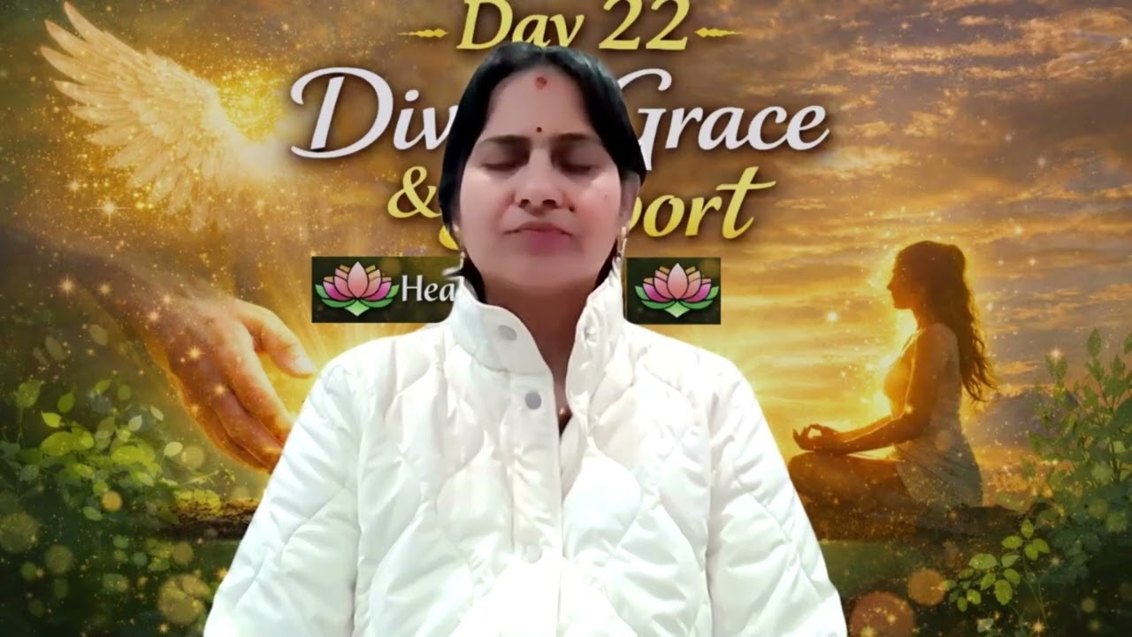 Day22 Meditation Divine Full Body Healing 🙏 White & Blue Light Energy Heal, Mind, Heart, Spine