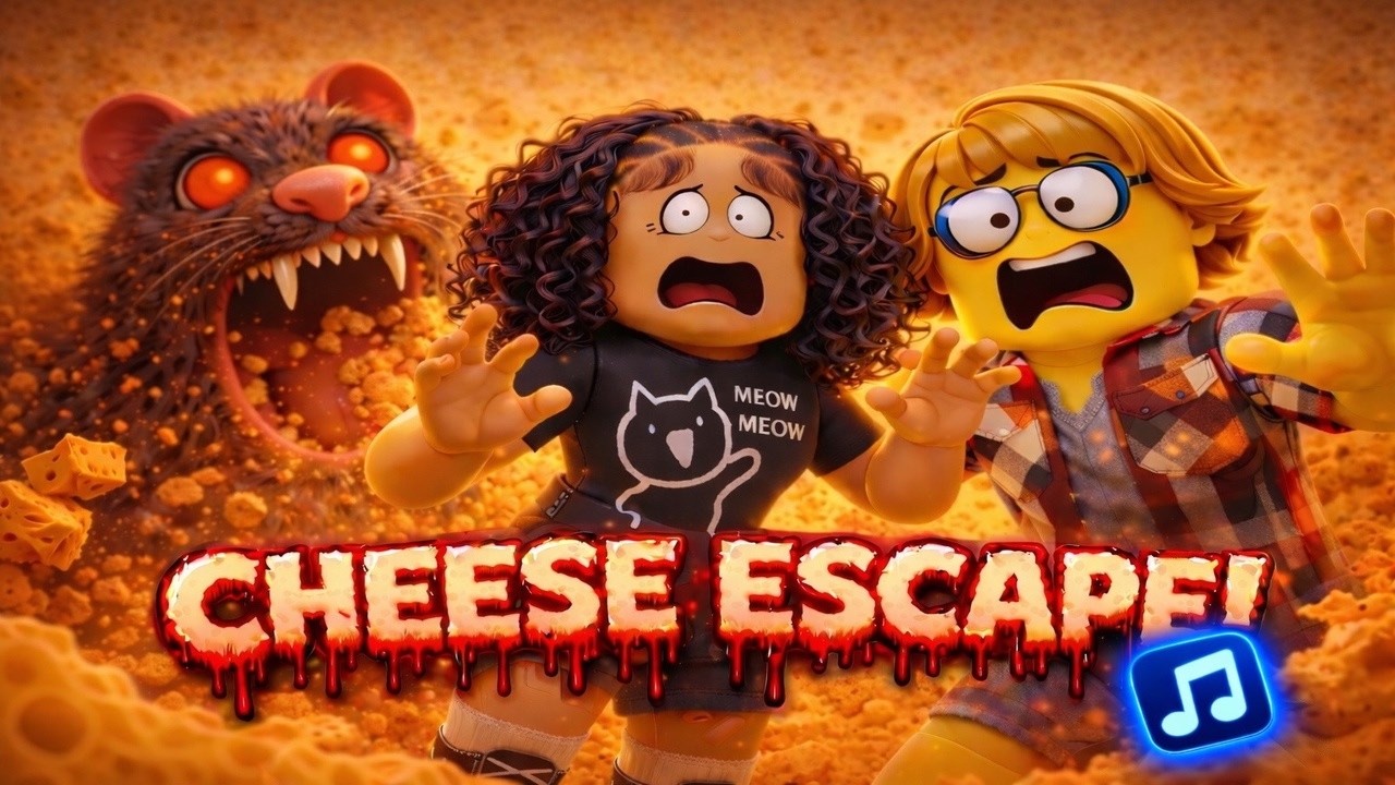 Joe & Gi Tried Escaping The Cheese Maze… (Roblox Music Video)🧀🐀 