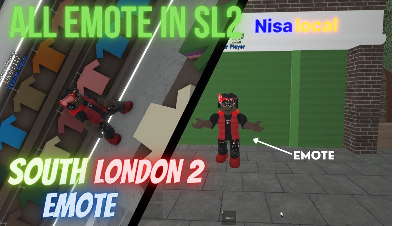 All Emote Command in SOUTH LONDON 2 | Roblox SL2