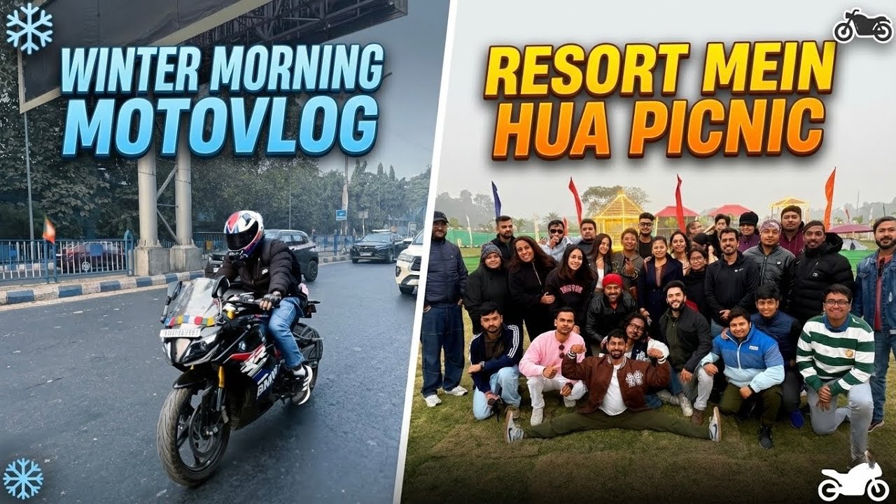 Winter Morning Motovlog ❄️ | Banabithi Resort Picnic with Friends 🏍️🔥