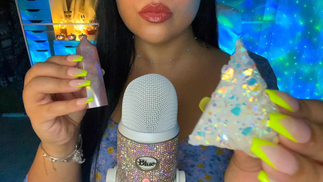 ASMR tapping and scratching on my favorite crystals ✨🌙🔮