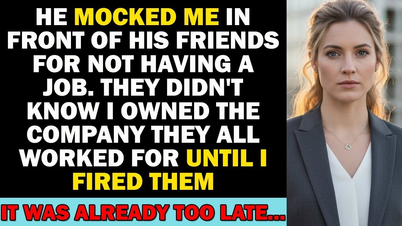 He Mocked Me for Not Having a Job—Then I Fired Him and His Friends, Who Worked for My Company...