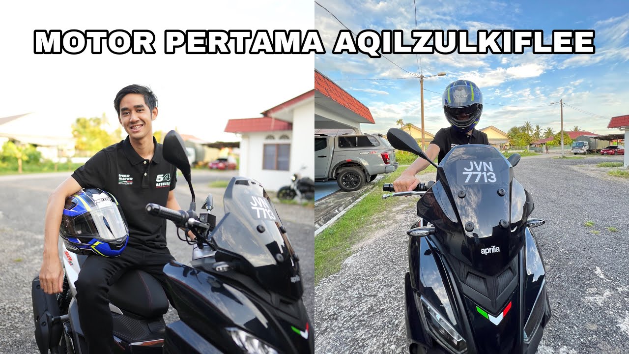 MOTOR PERTAMA AQIL 🥹 APRILIA SR GT 200 🔥