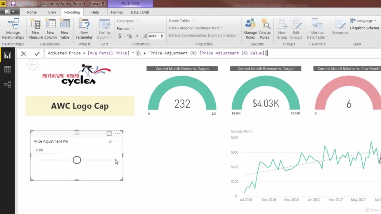 PRO TIP: Testing Scenarios with What If Parameters | Microsoft Power BI Desktop for Business