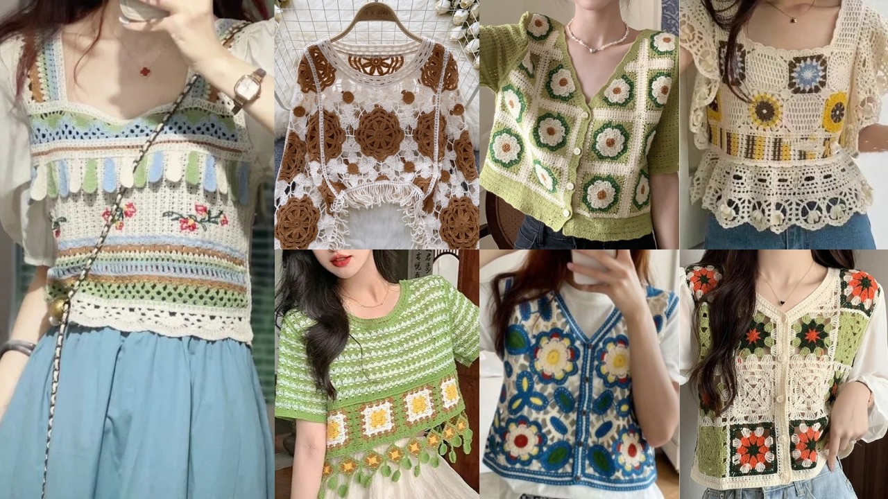 Easy & Trendy crochet Tops//Stylish Crochet Tops Ideas
