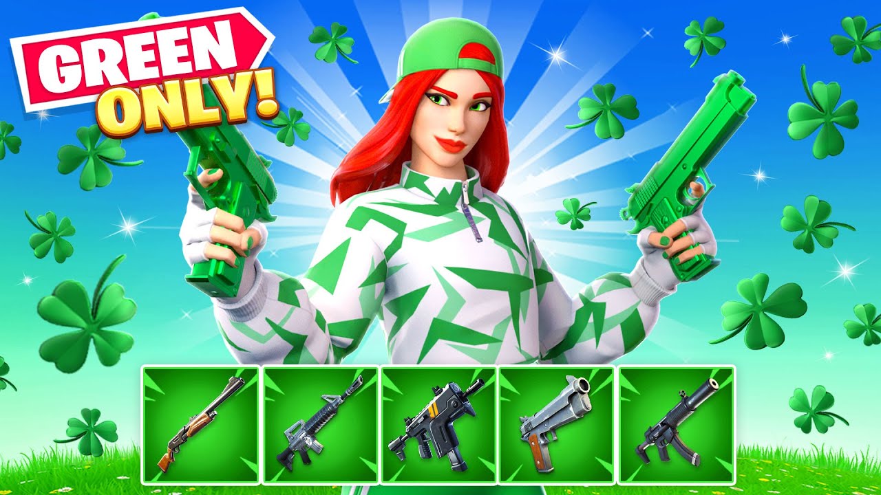 Fortnite... But *ONLY* Green Items!