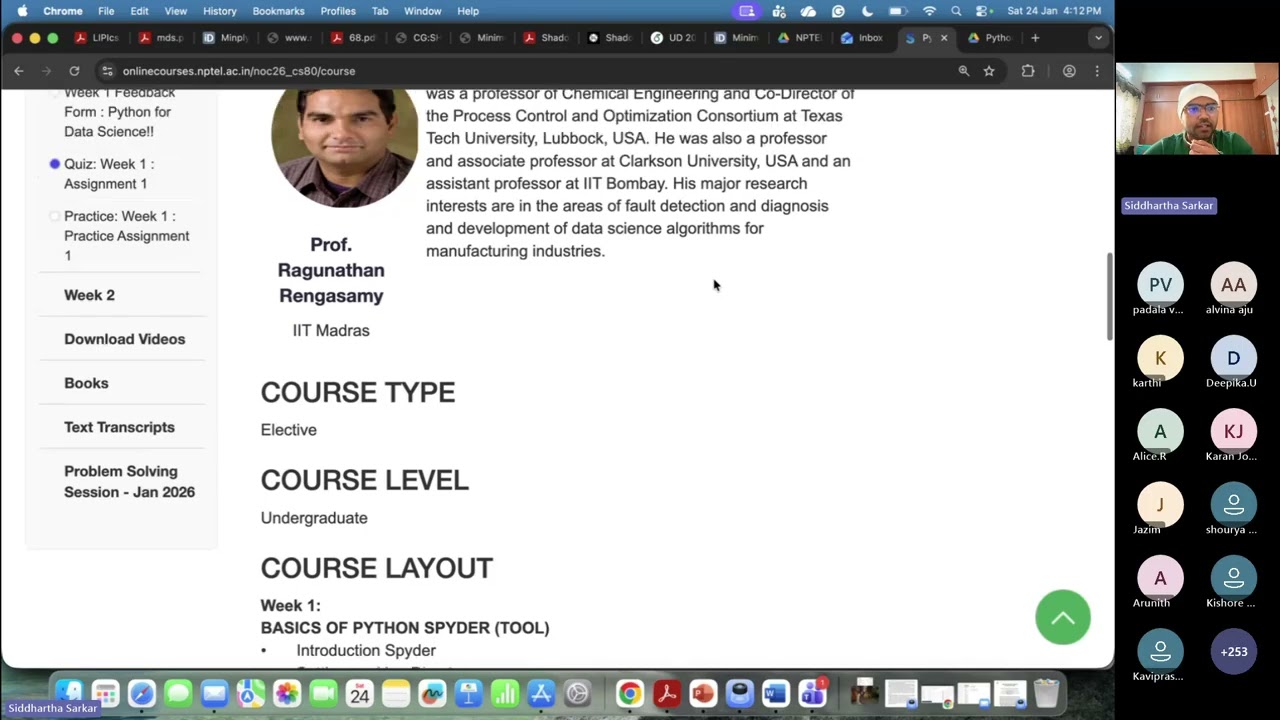 1st TA session, Python for Data Science 2026 (NPTEL course: noc26_cs80)