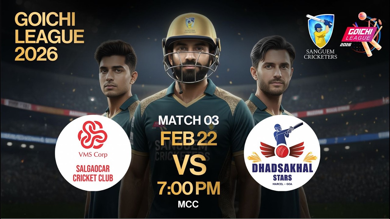 🔴Live | Goichi League 2026 | SALGAONKAR CRICKET CLUB vs DHADSAKHAL STARS | MATCH-15