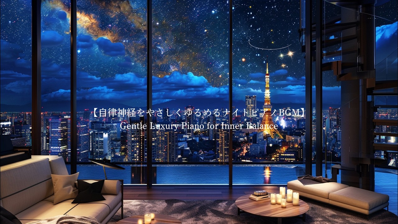 【自律神経をやさしくゆるめるナイトピアノBGM】Gentle Luxury Piano for Inner Balance