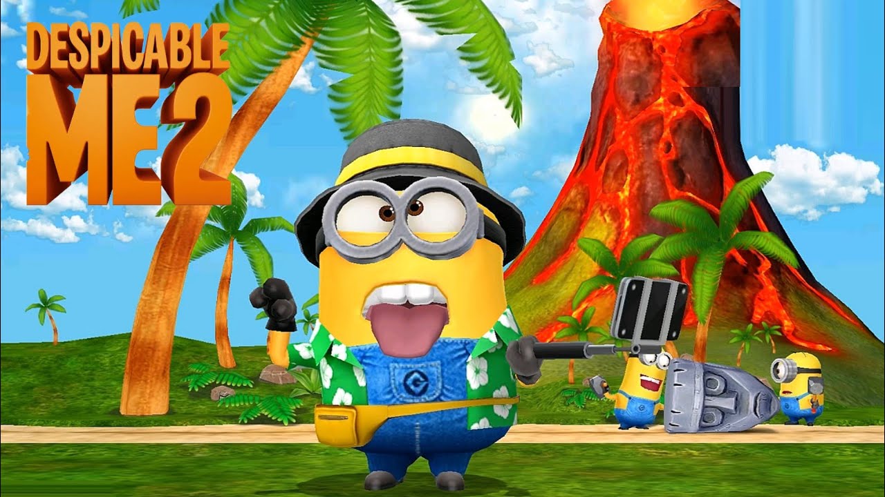 Despicable Me 2 Minion Rush Tourist minion fullscreen gameplay walkthrough The Volcano level 106