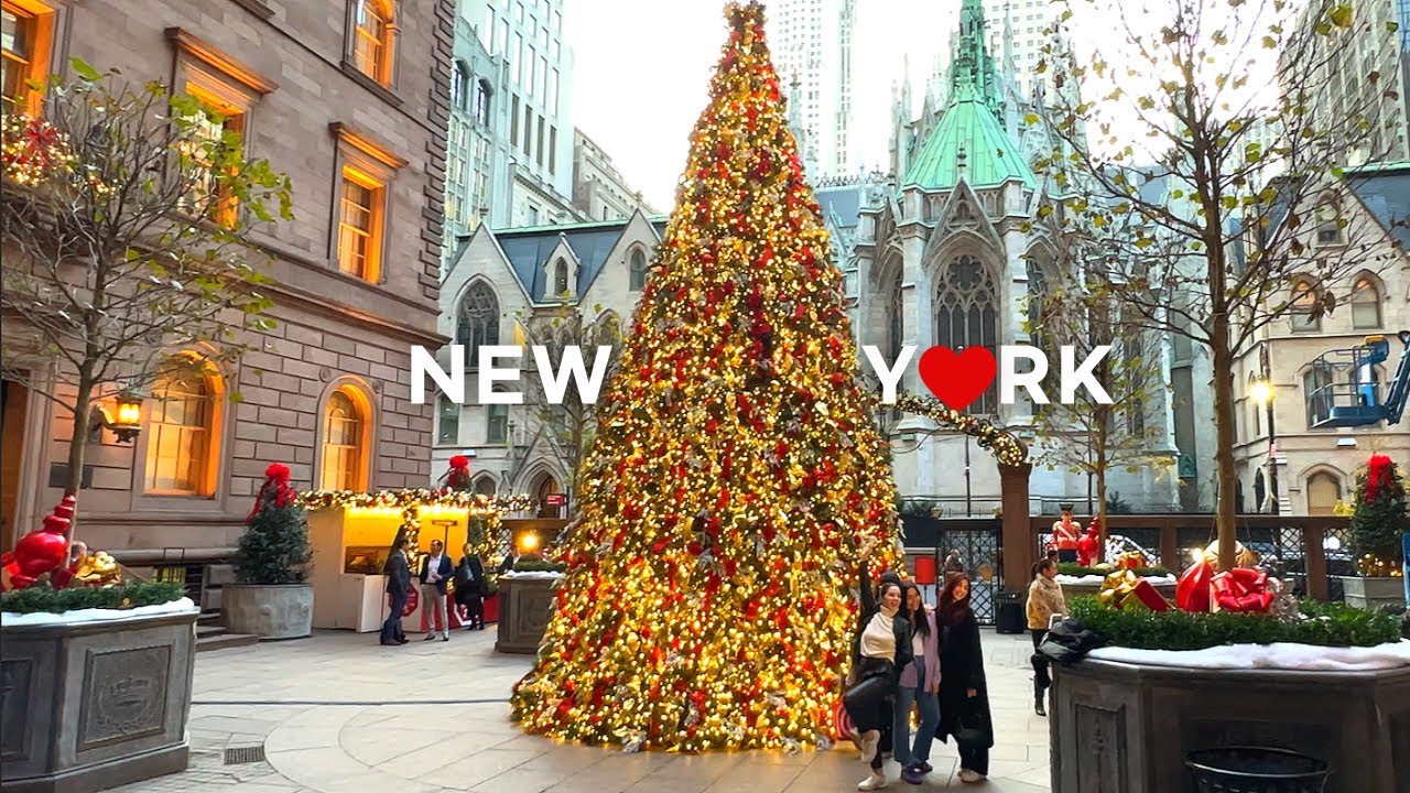 🇺🇸Нью-Йоркское Рождество🎄🎁: Lotte NY Palace, праздничное световое шоу Cartier, обед в Papillon.2024