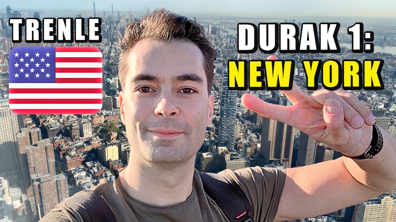 Amerika'da 12.000 km! New York'tan başlıyorum | İkiz Kuleler, Times Meydanı, New York Vlog, Tren